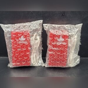 New Set Of 2 Molson Canadian Bluetooth Mini Speaker Promo Red